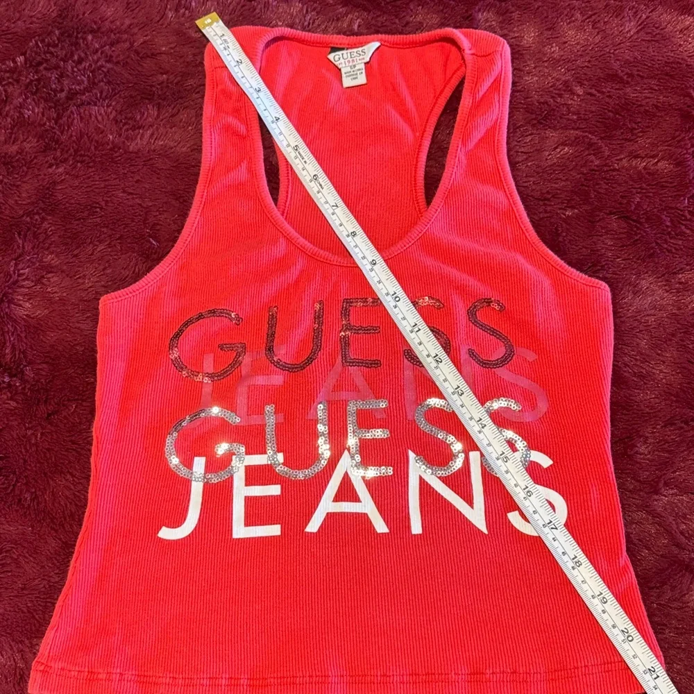 GUESS Red Crop Top with Logo - Picture 10 of 11